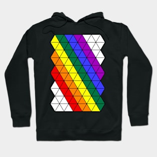 Pride triangular grid rainbow colors gift Hoodie